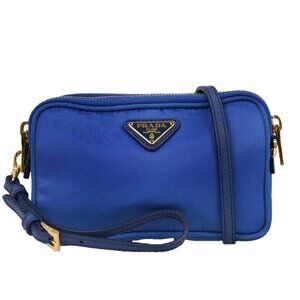 Prada Blue Nylon Clutch Shoulder Bag 42 115901